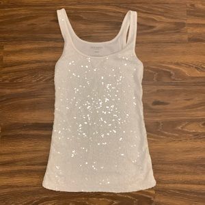 Old Navy white sequin top